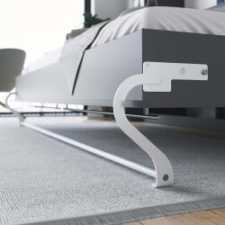SMARTBett Schrankbett Horizontal 140x200 Anthrazit/Anthrazit Lattenrost Komfort Griff Lang