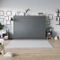 SMARTBett Schrankbett Horizontal 140x200 Anthrazit/Anthrazit Lattenrost Komfort Griff Lang