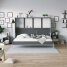 SMARTBett Schrankbett Horizontal 140x200 Anthrazit/Eiche Sonoma Lattenrost Komfort Griff Lang
