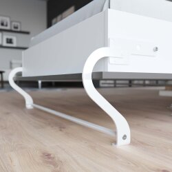 SMARTBett Schrankbett Vertikal 90x200 Weiss/Anthrazit Lattenrost Classic Griff Lang