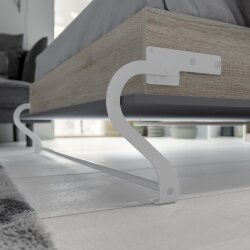 SMARTBett Schrankbett Vertikal 140x200 Eiche Sonoma/Anthrazit Lattenrost Komfort Griff Lang