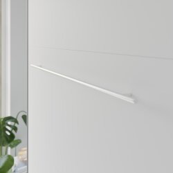 SMARTBett Schrankbett Vertikal 140x200 Anthrazit/Weiss Lattenrost Komfort Griff Lang