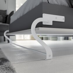 SMARTBett Schrankbett Vertikal 140x200 Anthrazit/Weiss Lattenrost Komfort Griff Lang
