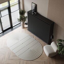 SMARTBett Schrankbett Classic Horizontal 140x200 Anthrazit/Anthrazit geriffelt