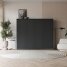 SMARTBett Schrankbett Classic Horizontal 140x200 Anthrazit/Anthrazit geriffelt