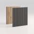 SMARTBett Schrankbett Classic Horizontal 140x200 Wildeiche/Anthrazit geriffelt