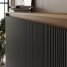 SMARTBett Schrankbett Classic Horizontal 140x200 Wildeiche/Anthrazit geriffelt