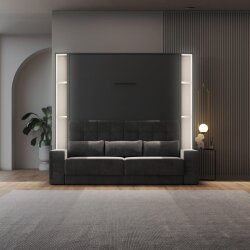 Betten Wer auf wenigen Quadratmetern wohnt, für den sind platzsparende Möbelstücke unverzichtbar. Ein Schrankbett – auch Klappbett oder Wandbett genannt – ist eine sinnvolle Lösung für kleine Wohnräume. Schrankbetten kombinieren den Komfort eines Betts mit der kompakten Form eines Wandschranks. Dies macht das Schrankklappbett zu einer guten Wahl, wenn Sie Ihre Zimmer nicht nur als Schlafplatz nutzen möchten. Am Morgen klappen Sie das Bett zur Wohnwand hoch und verstecken die Matratze. Genießen Sie den zusätzlichen Platz, den Ihnen ein flexibles Wandbett bietet. Was ist der Unterschied zwischen Klappbett, Wandbett und Schranklappbett? Der traditionelle Einbauschrank mit klappbarer Liegefläche gehört zu den Klassikern der Wohnungseinrichtung für Erwachsene und Kinder. Am häufigsten wird es als Schrankbett bezeichnet, dicht gefolgt von dem Begriff Klappbett. Es ist nicht mit der Pritsche zu verwechseln, denn Klappbetten bieten wesentlich mehr Platz und sind gemütlicher. Mit der Zeit kamen die Bezeichnungen Wandklappbett und Schrankklappbett hinzu. Gemeint ist stets dasselbe – ein Bett mit ausklappbarem Element, das Schlafort und Schrank in Einem ist. Das anpassungsfähige Schrankbett für Schlafzimmer, Jugendzimmer und Gästezimmer Eines haben alle Städte in Deutschland gemeinsam: Der verfügbare Wohnraum schrumpft. Kein Wunder, dass sich leicht verstaubare Schrankbetten mit Klappmechanismus zunehmender Beliebtheit erfreuen. Sie sind eine gute Alternative zur herkömmlichen Wohnwand. Zu den hochwertigen Modellen zählt das Wandklappbett in unserem Shop. Auf kleinem Raum im Schlaf- oder Wohnzimmer ist es die perfekte Lösung, um den vorhandenen Platz optimal zu nutzen. Viel Freiraum oder ein gemütlicher Schlafplatz – mit einem Schrankbett müssen Sie sich zwischen diesen Aspekten nicht mehr entscheiden. Ein Wandbett kommt vorzugsweise in Kinder- und Jugendzimmern zum Einsatz, bietet aber auch Erwachsenen ausreichend Liegefläche. Bestellen Sie sich das Modell mit klappbarer Liegefläche sowie optionales Zubehör unkompliziert nach Hause. Die verfügbaren Größen unseres Klappbetts für Ihre Wohnung: 160 cm x 200 cm 140 cm x 200 cm 120 cm x 200 cm 90 cm x 200 cm Geruhsame Nächte sind Ihnen in diesem modernen Wandbett zum fairen Preis sicher – ob Sie allein schlafen oder sich das Bett teilen. Tagsüber können Sie es mit minimalem Kraftaufwand hochklappen. Die Liegefläche unserer Klappbetten verschwindet hinter der edlen Front einer unaufdringlichen Schrankwand. Im Korpus unseres Schrankbetts verbirgt sich ein Regal, das Ihnen viel Stauraum für Bücher, Leselampen und andere Kleinigkeiten bietet. Diese Kombination aus Bettfunktion und Schrank macht dieses klappbare Modell zu einem Muss für kleine Räume. Neben Ihren eigenen vier Wänden werten Wandbetten auch Ihre Ferienwohnung auf. Nicht zuletzt überzeugt es mit seinem klaren, unaufdringlichen Design auch als stilvolles Gästebett. Ein modernes Wandklappbett, das sich Ihren Bedürfnissen anpasst Für erholsamen Schlaf ist es wichtig, dass Sie sich in Ihrem Schrankbett wohlfühlen. Um Ihren individuellen Erwartungen gerecht werden zu können, verzichten wir bei der Entwicklung unserer Schrankbetten auf Standardlösungen. Stattdessen profitieren Sie bei SMARTBett von einer umfangreichen Auswahl an Materialien und Farbkombinationen. Unter den 15 Designs aus massivem Holz oder beschichteten Spanplatten in Hochglanzoptik finden Sie garantiert ein Schrankbett nach Ihrem Geschmack. Mit diesen Gestaltungsmöglichkeiten harmoniert das Wandklappbett mit jedem Einrichtungsstil. Ein Anspruch, den nur wenige Modelle auf dem Markt erfüllen. Um Ihnen ein reibungsloses Einkaufserlebnis zu bieten, haben wir unseren Onlineshop intuitiv gestaltet. Navigieren Sie durch die verschiedenen Optionen und probieren Sie unterschiedliche Kombinationen aus. Ein regelmäßiger Blick in unseren Sale lohnt sich, denn dort finden Sie günstige Beistellmöbel für Ihr Klappbett. Tipp: Bestellen Sie die fachmännische Wandmontage mit. Unsere Schrankbetten beweisen: Ein günstiger Preis und erstklassige Qualität sind miteinander vereinbar. Um dies zu gewährleisten, stellen wir unsere Schrankbetten und die Bauteile selbst her. Kommen Sie in den Genuss eines eigenen Betts oder Gästebetts, bei dem alle Einzelteile nahtlos ineinandergreifen. Das Klappbett ist mit allen Matratzen kompatibel (bis zu einer Höhe von 17 cm). Stellen Sie persönliche Erinnerungsstücke, Bilderrahmen oder Dekorationsobjekte in das integrierte Regal, um Ihr Schrankklappbett noch individueller zu gestalten. Mit dem Modell kaufen Sie einen Wandschrank mit Bettfunktion, der sich Ihren Bedürfnissen anpasst. Die Vorteile unseres Schrankbetts im Überblick Verschönern Sie Ihre Wohnräume mit einem Möbelstück, das funktionell und ästhetisch zugleich ist. Mit unserem Wandschrankbett interpretieren wir den beliebten Einrichtungsklassiker neu. Qualitativ hochwertige Rohmaterialien verleihen ihm Stabilität und Widerstandsfähigkeit. Klappen Sie es auf Wunsch sicher und leicht zusammen, um mehr Freiraum zum Arbeiten, Spielen oder für Ihr Workout zu haben. Ideal als allnächtliche Ruhestätte oder als Gästebett zur gelegentlichen Nutzung. Nutzen Sie unser Wandbett nach Ihren Vorstellungen. Kaufen Sie ein Klappbett mit zahlreichen Vorteilen: mit ausklappbarem Metallfuß leichtgängiger Klappmechanismus dank Gasdruckfedern robuste Materialien und günstiger Preis breite Auswahl an Farben, Größen und Griffen integrierter, versteckter Stauraum im Wandklappbett mit vertikal oder horizontal ausklappbarem Bettgestell Bettfunktion für erholsamen Schlaf aus massiver Eiche oder mit Melamin beschichteten Spanplatten Schrankbett in zeitgemäßem Design Bei SMARTBett verschreiben wir uns der Herstellung von Schrankklappbetten, die guenstig, bequem und optisch ansprechend sind. Erwachsene finden in einem Schrankbett ebenso Erholung wie Kinder und Jugendliche. Auf der Artikelseite des Wandbetts haben Sie die Möglichkeit, Ihr persönliches Traumbett zu konfigurieren. Sie erhalten einen Überblick über die genauen Maße und können diese mit Ihren Räumlichkeiten abgleichen. Der Preis passt sich automatisch an Ihre Kombination an, sodass Sie stets den Überblick über die Kosten behalten. Schrankbett für die Wohnung online kaufen – Auswahlkriterien und Tipps Bevor Sie sich für eine Variante unseres guenstigen Klappbetts entscheiden, sollten Sie sich mit den drei wichtigsten Faktoren vertraut machen. Hierzu gehört die Zimmergröße, der Einrichtungsstil und das Material. Berücksichtigen Sie diese Punkte bei der Auswahl des Wandklappbetts, um Fehlkäufe zu umgehen. Unsere günstigen Schrankbetten bestehen aus langlebigen Materialien und begleiten Sie viele Jahre lang durch die Nacht. Umso wichtiger, dass es zu Ihrem Raum und Ihrem Geschmack passt. Die Zimmergröße und Breite der Wand Nehmen Sie gewissenhaft Maß, um die Größe des Klappbetts auf den Raum abzustimmen. Bedenken Sie, dass Sie den Schrank zu den Abmessungen der Liegefläche hinzurechnen müssen. Diese Angaben finden Sie auf der Artikelseite unseres Schrankklappbetts. Planen Sie ausreichend Platz ein, damit Sie ungehindert vor dem Bett lang gehen können. Zudem sollte die Breite des Betts zur Wand passen. Die Wandmontage kann nur an Wänden mit einer Tiefe von mindestens 10 cm erfolgen. Für welche Form von Klappbetten Sie sich entscheiden, ist Ihnen überlassen. Sie haben die Wahl zwischen der vertikalen und der horizontalen Version des Klappbetts. Letztere bieten mehr Regalfläche, während vertikal klappbare Schrankbetten im zusammengefalteten Zustand weniger Platz an der Wand einnehmen. Denken Sie auch an den Freiraum, der für die Montage erforderlich ist. Dieser sollte rund um das Bett mindestens einen Meter betragen. Der Einrichtungsstil Sparen Sie sich die Suche im Internet und kaufen Sie unser vielseitiges, guenstiges Klappbett. Je nach Farb- und Materialkombination wirkt es rustikal, futuristisch oder klassisch. Nutzen Sie diese Auswahlmöglichkeit, um das Design des Wandklappbetts an Ihren Wohnstil anzupassen. Hierfür ist die Wahl der richtigen Front entscheidend. Die industrielle Beton-Optik wirkt puristisch, während Eiche eine natürliche Atmosphäre in Ihr Zimmer zaubert. Unsere Klappbetten mit unaufdringlicher Front und hochglänzendem Finish hingegen passen zu jedem Einrichtungsstil. Das Material der Schrankbetten Dies ist ein wichtiges Kriterium beim Kauf Ihres Schrankbetts. Wählen Sie bei Ihren Klappbetten zwischen massiver Eiche beziehungsweise Wildeiche und veredelten Spanplatten. Bei beiden Optionen können Sie sich auf die Stabilität des Klappbetts verlassen. Verwenden Sie das Material der übrigen Möbel in dem Zimmer als Orientierung. Ziehen Sie auch die Funktion des Raumes in Ihre Überlegung ein. Beispiel: Das Schrankklappbett mit beständiger, kratzfester Melaminbeschichtung ist eine gute Wahl für Kinder- und Jugendzimmer. Günstige Wandklappbetten für Erwachsene, Kinder und Jugendliche bei smartbett.de bestellen Überzeugen Sie sich von den Vorteilen unseres klappbaren Schrankbetts zum erschwinglichen Preis. Ihnen steht eine Vielzahl an Personalisierungsmöglichkeiten zur Auswahl. Wir liefern Ihr Bett wahlweise per Express oder per kostenlosem Standardversand. Sie benötigen Hilfe bei der Montage Ihres Klappbetts? Fügen Sie diese optionale Serviceleistung Ihrem Warenkorb hinzu und unsere Profis kümmern sich um den Aufbau Ihres Klappbetts. Mit den sicheren Zahlungsarten kaufen Sie risikolos ein. Nachnahme, Paypal und Klarna Ratenzahlung sind nur drei von vielen Zahlungsmöglichkeiten, die wir Ihnen auf smartbett.de anbieten.  Foto 20