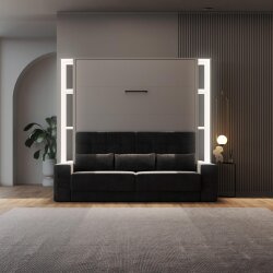 SMARTBett Schrankbett Set M1 mit Sofa Anthrazit + 2 Standregale inkl. LED 160x200 cm Perlgrau Lesen Sie mehr SMARTBett Schrankbett Set M1 mit Sofa Anthrazit + 2 Standregale inkl. LED 160x200 cm Perlgrau