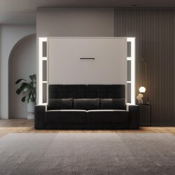 SMARTBett Schrankbett Set M1 mit Sofa Anthrazit + 2 Standregale inkl. LED 180x200 cm Weiss Lesen Sie mehr SMARTBett Schrankbett Set M1 mit Sofa Anthrazit + 2 Standregale inkl. LED 180x200 cm Weiss