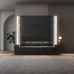 SMARTBett Schrankbett Set M1 mit Sofa Anthrazit + 2 Standregale inkl. LED 180x200 cm Anthrazit Lesen Sie mehr SMARTBett Schrankbett Set M1 mit Sofa Anthrazit + 2 Standregale inkl. LED 180x200 cm Anthrazit