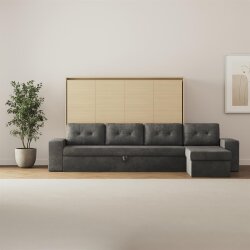 SMARTBett Schrankbett M2 Horizontal mit Sofa 160x200 Kaiserberg Eiche/Kaiserberg Eiche mit Polsterrahmen Ecksofa Anthrazit 26 cm Armlehnen Lesen Sie mehr SMARTBett Schrankbett M2 Horizontal mit Sofa 160x200 Kaiserberg Eiche/Kaiserberg Eiche mit Polsterrahmen Ecksofa Anthrazit 26 cm Armlehnen