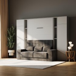 SMARTBett Wohnwand Set Schrankbett M1 + 2 Schrank M1 2.0012 + 2 Standregal M1 2.0014 180x200 Perlgrau/Perlgrau mit Sofa Anthrazit Lesen Sie mehr SMARTBett Wohnwand Set Schrankbett M1 + 2 Schrank M1 2.0012 + 2 Standregal M1 2.0014 180x200 Perlgrau/Perlgrau mit Sofa Anthrazit