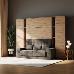 SMARTBett Wohnwand Set Schrankbett M1 + 2 Schrank M1 2.0012 + 2 Standregal M1 2.0014 180x200 Wildeiche/Wildeiche mit Sofa Anthrazit Lesen Sie mehr SMARTBett Wohnwand Set Schrankbett M1 + 2 Schrank M1 2.0012 + 2 Standregal M1 2.0014 180x200 Wildeiche/Wildeiche mit Sofa Anthrazit