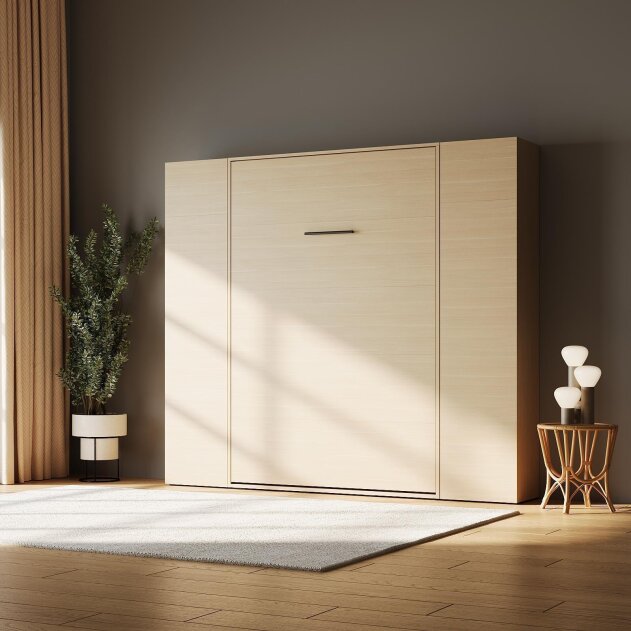 SMARTBett Wohnwand Set Schrankbett M1 + 2 Schrank M1 2.0012 160x200 Kaiserberg Eiche/Kaiserberg Eiche