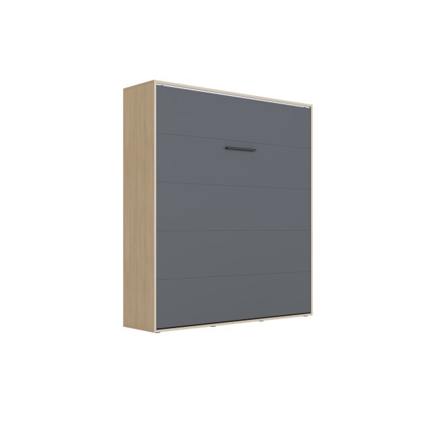 SMARTBett Schrankbett M3 Vertikal 180x200 Kaiserberg Eiche/Anthrazit ohne Polsterrahmen