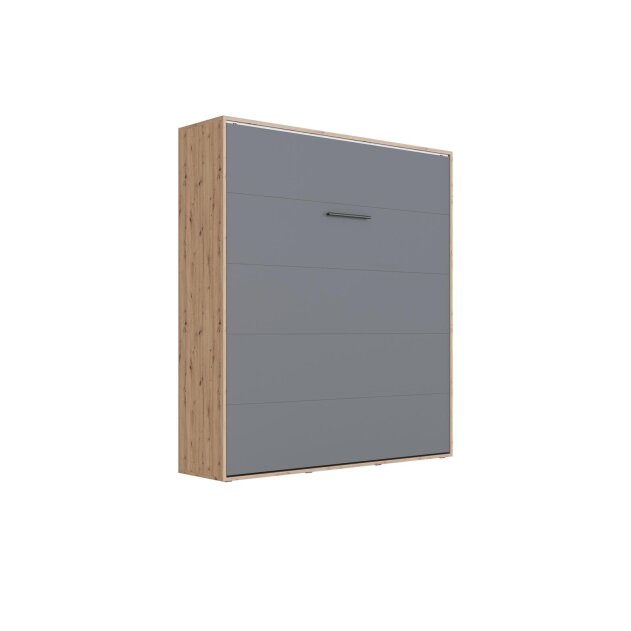 SMARTBett Schrankbett M3 Vertikal 180x200 Wildeiche/Anthrazit ohne Polsterrahmen
