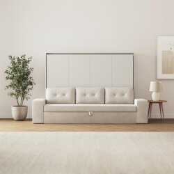 SMARTBett Schrankbett M2 Horizontal mit Sofa 140x200 Perlgrau/Perlgrau mit Polsterrahmen Sofa Sandgrau 11 cm Armlehnen Lesen Sie mehr SMARTBett Schrankbett M2 Horizontal mit Sofa 140x200 Perlgrau/Perlgrau mit Polsterrahmen Sofa Sandgrau 11 cm Armlehnen
