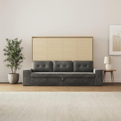 SMARTBett Schrankbett M2 Horizontal mit Sofa 140x200 Kaiserberg Eiche/Kaiserberg Eiche mit Polsterrahmen Sofa Anthrazit 11 cm Armlehnen Lesen Sie mehr SMARTBett Schrankbett M2 Horizontal mit Sofa 140x200 Kaiserberg Eiche/Kaiserberg Eiche mit Polsterrahmen Sofa Anthrazit 11 cm Armlehnen