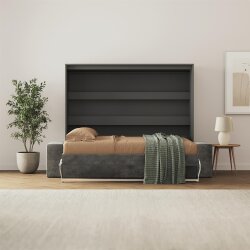 SMARTBett Schrankbett M2 Horizontal mit Sofa 160x200 Anthrazit/Anthrazit mit Polsterrahmen Sofa Anthrazit 11 cm Armlehnen Lesen Sie mehr SMARTBett Schrankbett M2 Horizontal mit Sofa 160x200 Anthrazit/Anthrazit mit Polsterrahmen Sofa Anthrazit 11 cm Armlehnen