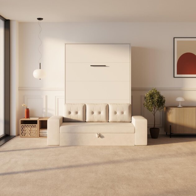 SMARTBett Schrankbett M3 Vertikal mit Sofa