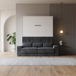 SMARTBett Schrankbett M1 Vertikal mit Sofa 140x200 Weiss/Weiss mit Polsterrahmen Sofa Anthrazit mit Stauraum Lesen Sie mehr SMARTBett Schrankbett M1 Vertikal mit Sofa 140x200 Weiss/Weiss mit Polsterrahmen Sofa Anthrazit mit Stauraum
