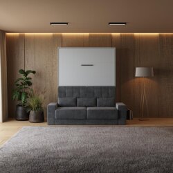 SMARTBett Schrankbett M1 Vertikal mit Sofa 160x200 Perlgrau/Perlgrau mit Polsterrahmen Sofa Anthrazit mit Stauraum Lesen Sie mehr SMARTBett Schrankbett M1 Vertikal mit Sofa 160x200 Perlgrau/Perlgrau mit Polsterrahmen Sofa Anthrazit mit Stauraum