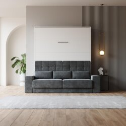 SMARTBett Schrankbett M1 Vertikal mit Sofa 180x200 Weiss/Weiss mit Polsterrahmen Sofa Anthrazit mit Stauraum Lesen Sie mehr SMARTBett Schrankbett M1 Vertikal mit Sofa 180x200 Weiss/Weiss mit Polsterrahmen Sofa Anthrazit mit Stauraum