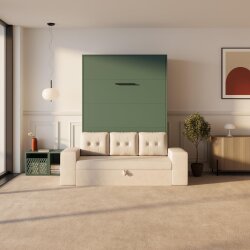 SMARTBett Schrankbett M3 Vertikal mit Sofa 140x200 Steingrün/Steingrün mit Polsterrahmen Sofa Sandgrau mit Stauraum Lesen Sie mehr SMARTBett Schrankbett M3 Vertikal mit Sofa 140x200 Steingrün/Steingrün mit Polsterrahmen Sofa Sandgrau mit Stauraum