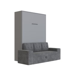 SMARTBett Schrankbett M3 Vertikal mit Sofa 140x200 Anthrazit/Anthrazit mit Polsterrahmen Sofa Anthrazit 11cm Armlehne Lesen Sie mehr SMARTBett Schrankbett M3 Vertikal mit Sofa 140x200 Anthrazit/Anthrazit mit Polsterrahmen Sofa Anthrazit 11cm Armlehne