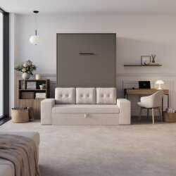 SMARTBett Schrankbett M3 Vertikal mit Sofa 140x200 Anthrazit/Anthrazit mit Polsterrahmen Sofa Sandgrau mit Stauraum Lesen Sie mehr SMARTBett Schrankbett M3 Vertikal mit Sofa 140x200 Anthrazit/Anthrazit mit Polsterrahmen Sofa Sandgrau mit Stauraum