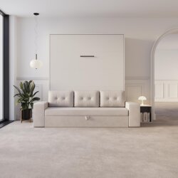 SMARTBett Schrankbett M3 Vertikal mit Sofa 180x200 Weiss/Weiss mit Polsterrahmen Sofa Sandgrau 11cm Armlehne Lesen Sie mehr SMARTBett Schrankbett M3 Vertikal mit Sofa 180x200 Weiss/Weiss mit Polsterrahmen Sofa Sandgrau 11cm Armlehne
