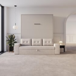 SMARTBett Schrankbett M3 Vertikal mit Sofa 180x200 Perlgrau/Perlgrau mit Polsterrahmen Sofa Sandgrau mit Schubladen Lesen Sie mehr SMARTBett Schrankbett M3 Vertikal mit Sofa 180x200 Perlgrau/Perlgrau mit Polsterrahmen Sofa Sandgrau mit Schubladen