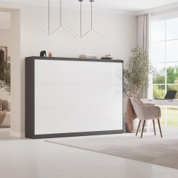 AKTION! NEU!!! SMARTBett Schrankbett Classic 160x200cm Horizontal Anthrazit mit Weiss Hochglanzfront Lesen Sie mehr AKTION! NEU!!! SMARTBett Schrankbett Classic 160x200cm Horizontal Anthrazit mit Weiss Hochglanzfront