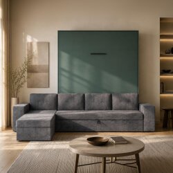 SMARTBett Schrankbett M3 Vertikal mit Ecksofa 180x200 Steingrün/Steingrün mit Polsterrahmen Ecksofa Anthrazit 26cm Armlehne Lesen Sie mehr SMARTBett Schrankbett M3 Vertikal mit Ecksofa 180x200 Steingrün/Steingrün mit Polsterrahmen Ecksofa Anthrazit 26cm Armlehne