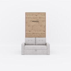 SMARTBett Schrankbett M3 Vertikal mit Sofa 100x200 Wildeiche/Wildeiche mit Polsterrahmen Sofa Sandgrau 26cm Armlehne Lesen Sie mehr SMARTBett Schrankbett M3 Vertikal mit Sofa 100x200 Wildeiche/Wildeiche mit Polsterrahmen Sofa Sandgrau 26cm Armlehne