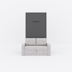SMARTBett Schrankbett M3 Vertikal mit Sofa 100x200 Anthrazit/Anthrazit mit Polsterrahmen Sofa Sandgrau mit Schubladen Lesen Sie mehr SMARTBett Schrankbett M3 Vertikal mit Sofa 100x200 Anthrazit/Anthrazit mit Polsterrahmen Sofa Sandgrau mit Schubladen
