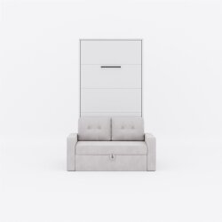 SMARTBett Schrankbett M3 Vertikal mit Sofa 100x200 Weiss/Weiss mit Polsterrahmen Sofa Sandgrau mit Stauraum Lesen Sie mehr SMARTBett Schrankbett M3 Vertikal mit Sofa 100x200 Weiss/Weiss mit Polsterrahmen Sofa Sandgrau mit Stauraum