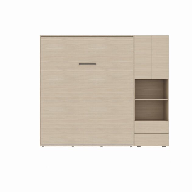 SMARTBett SET M3 Schrankbett 180x200 und Schrank STA.2.0017 (Tiefe 55 cm) Kaiserberg Eiche