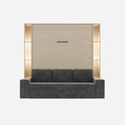 SMARTBett Schrankbett M3 (Tiefe 55cm) Vertikal inkl. 2x LED Regal STA.2.0021 160x200 cm-Kaiserberg Eiche-Sofa Anthrazit-Armlehnen 26 cm mit Schubladen Lesen Sie mehr SMARTBett Schrankbett M3 (Tiefe 55cm) Vertikal inkl. 2x LED Regal STA.2.0021 160x200 cm-Kaiserberg Eiche-Sofa Anthrazit-Armlehnen 26 cm mit Schubladen