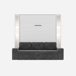 SMARTBett Schrankbett M3 (Tiefe 55cm) Vertikal inkl. 2x LED Regal STA.2.0021 180x200 cm-Weiss-Sofa Anthrazit-Armlehnen 26 cm Lesen Sie mehr SMARTBett Schrankbett M3 (Tiefe 55cm) Vertikal inkl. 2x LED Regal STA.2.0021 180x200 cm-Weiss-Sofa Anthrazit-Armlehnen 26 cm
